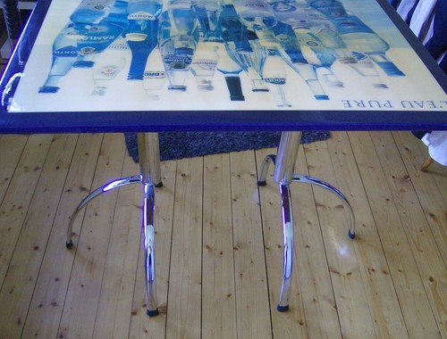 Reklame tisch mit - ,