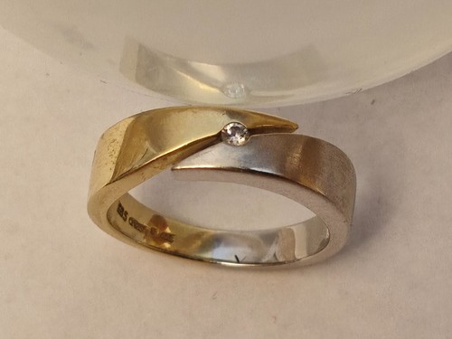 Vintage christ bicolor ring - christ,