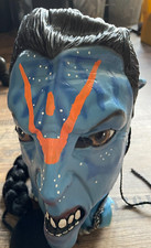 Erwachsenen Avatar Maske mit Zopf Karneval Fasching Kostüm Zubehör Party