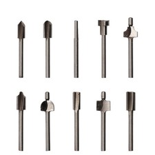 10 tlg. HSS Fräser-Set Holzfräse CNC Fräsen Oberfräse für Dremel, Proxxon etc.!