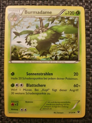 Pokémon sammelkarte burmadame - pokémon,