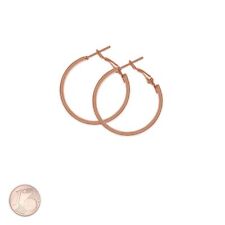 1 Paar Creolen roségold rotgold rose  Ohrringe Hoops Ohrstecker Kreole