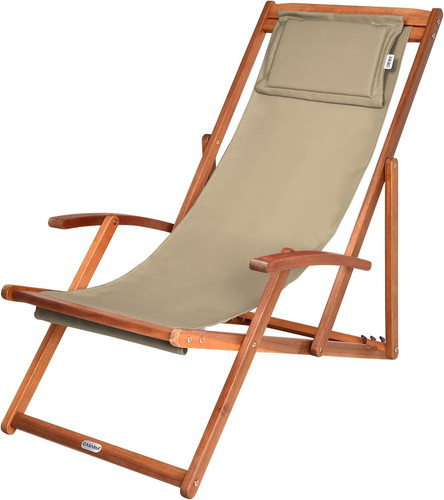 Casaria sonnenliege holz - sonnenliege,