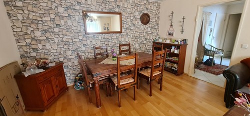 Essgruppe aus holz mit - essgruppe, 6