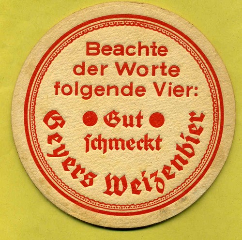 Bierdeckel brauerei geyer - brauerei,