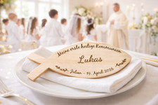Platzkarte Fisch Holz