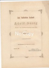 Antik Urkunde Adolf Georg