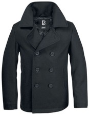 Brandit Uniformjacke Herren Pea Coat schwarz Basics