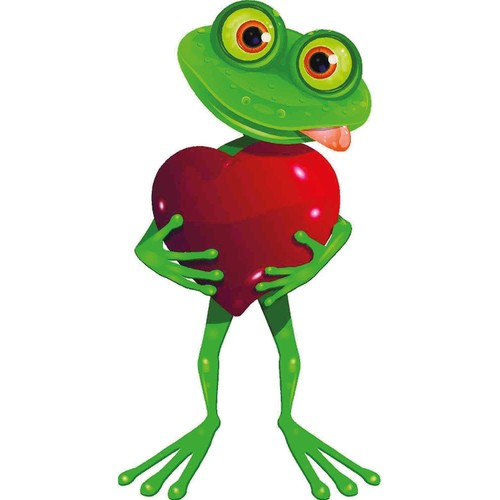Aufkleber frosch 10 cm - 19, x