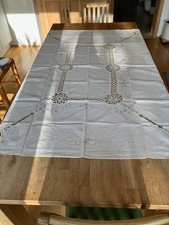 Tischdecke antik Stickerei