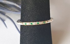 SCHMUCK-STCK RING Facetten SMARAGD Silber vergoldet 17 53 Lab Grown Diamant Gold