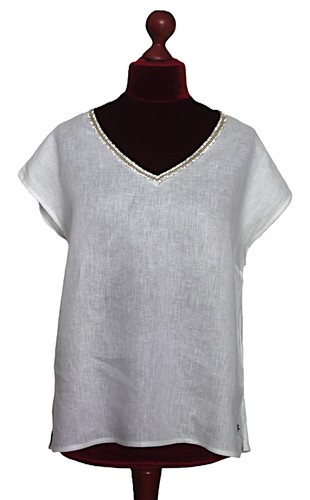 Oui cremeweißes leinenshirt - oui,