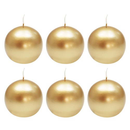 Kugelkerzen gold lackiert 6 - gold,