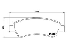 1x BREMBO Bremsbeläge hinten für FIAT DUCATO PEUGEOT BOXER P 61 091
