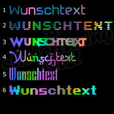 Autoaufkleber WUNSCHTEXT