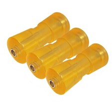 3 Kielrollen massiv 201mm gelb