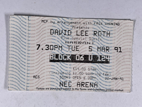 David lee roth complete ticket - roth,