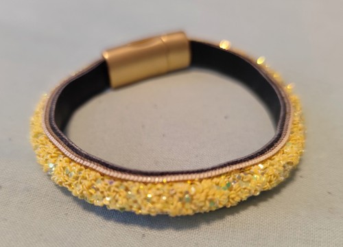 Biba glitzer armband gelb - armband,