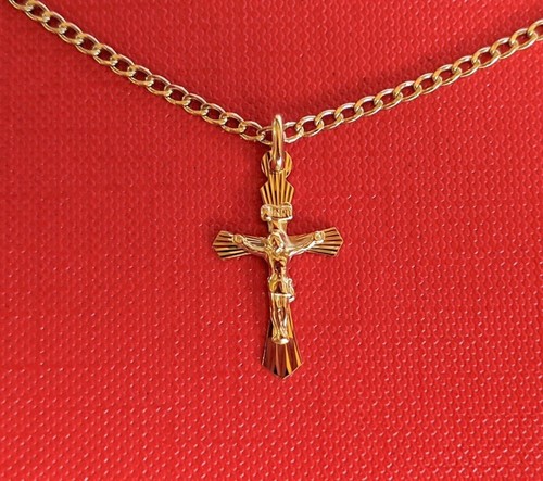 Kreuz anhänger goldkette - kreuz, +