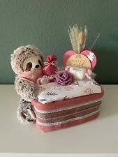 Windeltorte/Windelbox Mädchen Babyparty Geburt Geschenk  Taufe 26 Windeln