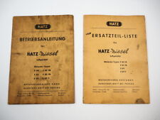 Hatz E80 E85 E89 FB F Dieselmotor Betriebsanleitung Ersatzteilliste 1959