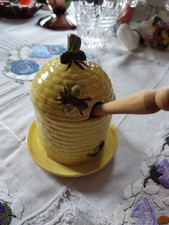 Goebel Honigtopf mit Deckel / Deckeldose aus Keramik Bienenkorb Bienen