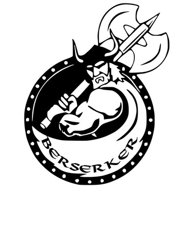 Aufkleber berserker klein - "berserker",