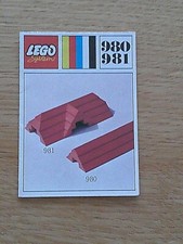 Lego - Alter Beipackzettel Nr. 980 & 981  Zubehör Steine Dachziegel LEGO