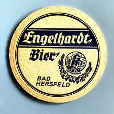 Bierdeckel , Coaster ,  ENGELHARDT  BIER, blau ,Bad Hersfeld/Hessen + 1964#4140#