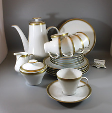 PMR Bavaria Jaeger & Co - Kaffeeservice 21 tlg. Gold Verzierung Blätter WIE NEU