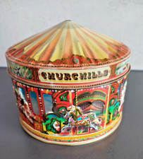 Churchill's of London Vintage Karussell Bonbondose Metall Made in England 1990er