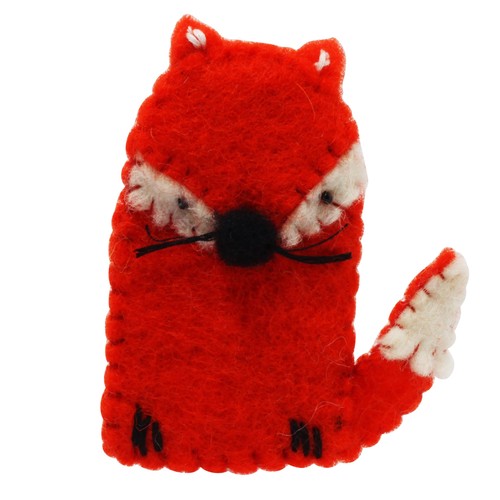 Fingerpuppe aus filz fuchs - fingerpuppe,