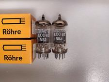 2x ECC82 Siemens Röhre Tube