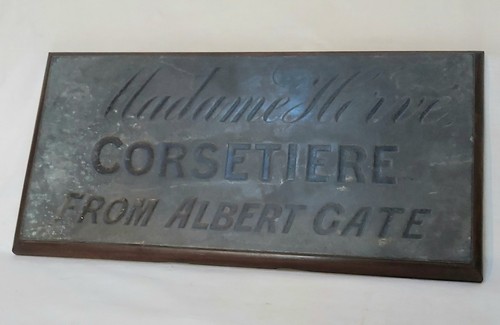 Antikes bronze ladenschild - bronze,