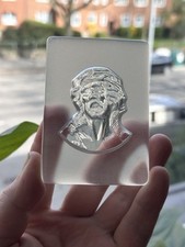 Rare Vintage Glass Icon of Jesus Christ – Unique Religious Collectible