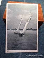 AK Dümmer See mit Segelbooten bei Lembruch Gelaufen 1938 Echtfoto