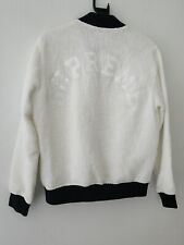 SS16 Supreme Bouclé Varsity Jacke Größe S Kleine Bomber Satin Futter Mantel