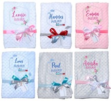 Babydecke mit Namen bestickt