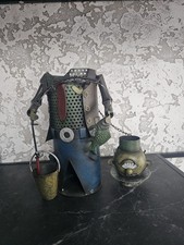 Metallfigur Fischer / Angler