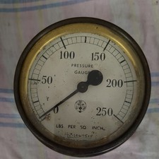 Vintage Messing Manometer - 4"