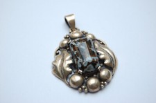 TF Theodor Fahrner Art Deco Anhänger 925er Silber mit Leoparden Jaspis