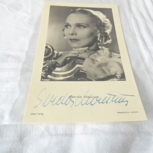 Vintage autogrammkarte gerda - autogrammkarte,