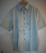 Jeanshemd MEICO Landhaus Look Gr.40 Jeansbluse Trachten