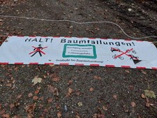 Absperrung Banner Forstwirtschaft für Waldwege