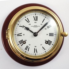 WEMPE Schiffsuhr mit Glasenschlag / Glockenschlag Chronometerwerke Hamburg