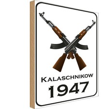 Holzschild 18x12 cm Gewehr