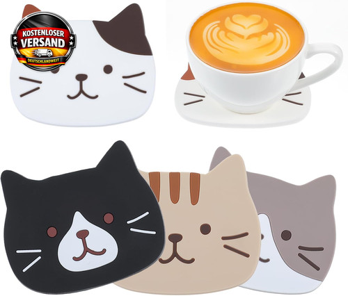 Silikon untersetzer katzen - silikon,