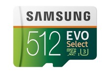 Samsung EVO Select microSD-Karte, 512 GB, 100 MB/s und 90 MB/s, Full HD & 4K UHD