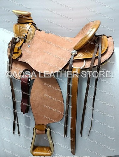Western ledersattel rough - western,