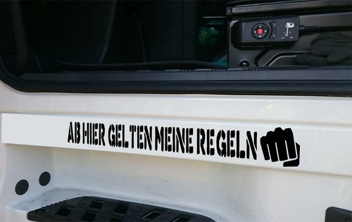 Autoaufkleber hier - ab,